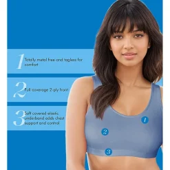 Bestform Tank Style Cotton Comfort Bra 3pk - 5009012PP