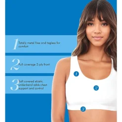 Bestform Tank Style Cotton Comfort Bra 3pk - 5009012PP