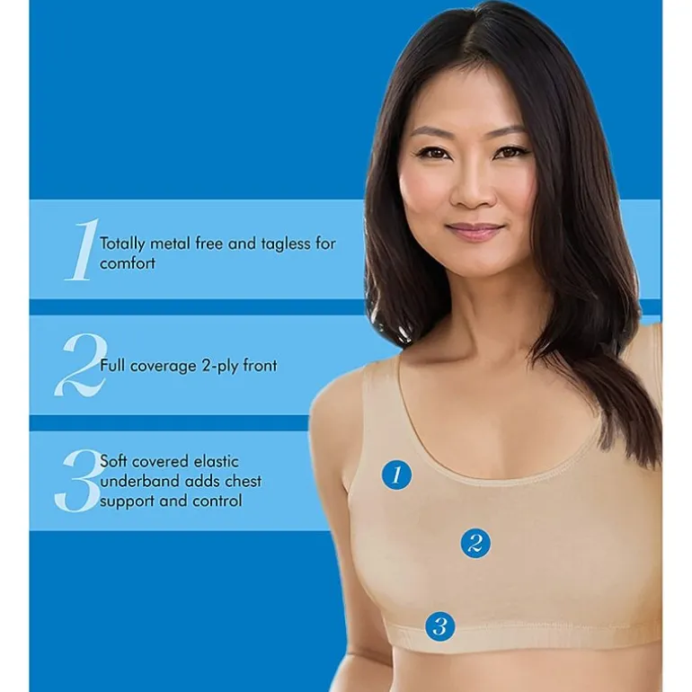 Bestform Tank Style Cotton Comfort Bra 3pk - 5009012PP