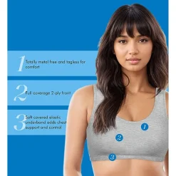 Bestform Tank Style Cotton Comfort Bra 3pk - 5009012PP