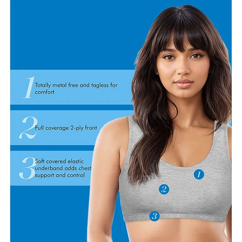 Bestform Tank Style Cotton Comfort Bra 3pk - 5009012PP