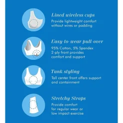Bestform Tank Style Cotton Comfort Bra 3pk - 5009012PP
