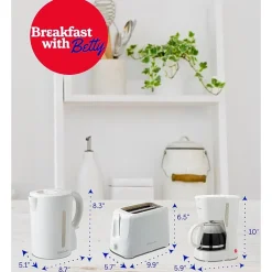 Betty Crocker White Drip Coffee Maker