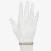 Bijoux Bar Delicates Two Tone Womens 7.5 Inch Solid Link Chain Bracelet