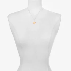 Bijoux Bar Delicates Two Tone Womens Glass Heart 16 Inch Pendant Necklace