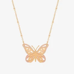 Bijoux Bar Delicates Womens Butterfly 16 Inch Pendant Necklace