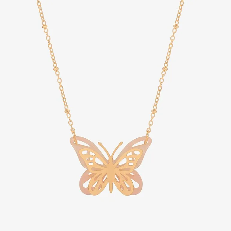 Bijoux Bar Delicates Womens Butterfly 16 Inch Pendant Necklace