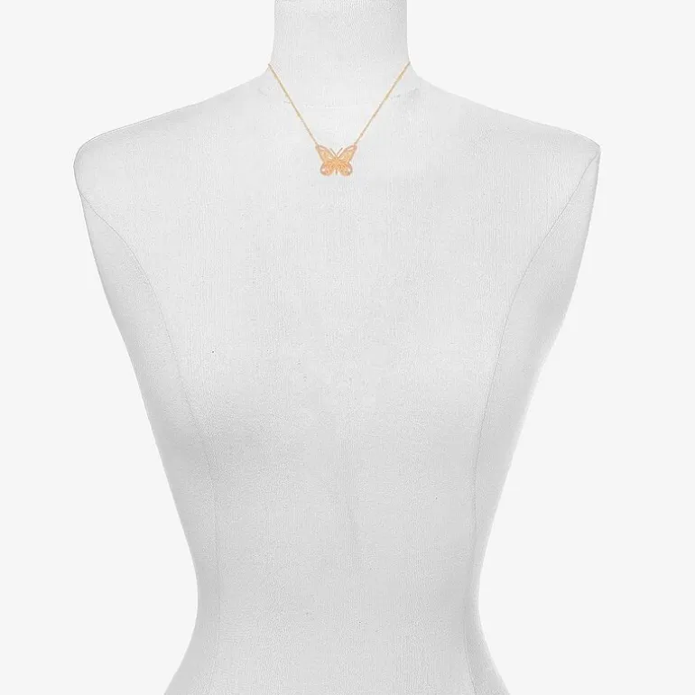 Bijoux Bar Delicates Womens Butterfly 16 Inch Pendant Necklace