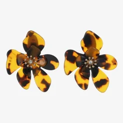 Bijoux Bar Glass 48mm Flower Stud Earrings