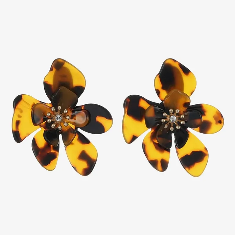 Bijoux Bar Glass 48mm Flower Stud Earrings