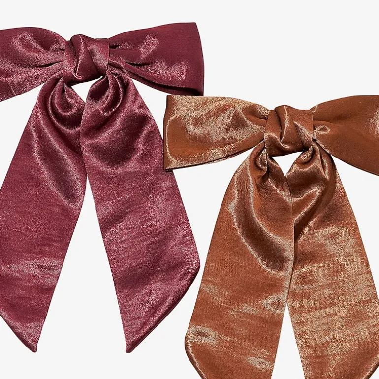 Bijoux Bar Maroon & Brown 2-pc. Hair Bow