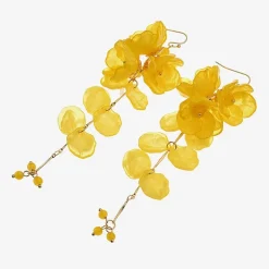 Bijoux Bar Womens Flower Drop Earrings