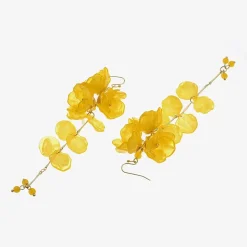 Bijoux Bar Womens Flower Drop Earrings
