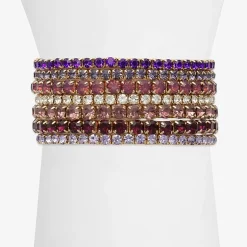 Bijoux Bar Womens Glass Stretch Bracelet