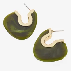 Bijoux Bar Womens 1 1/2 Inch Hoop Earrings