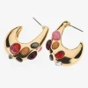 Bijoux Bar Womens 1 3/4 Inch Hoop Earrings
