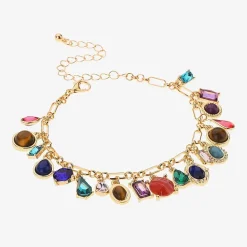 Bijoux Bar Womens Multi Color Charm Bracelet