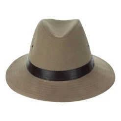 Biltmore Faux Leather Trim Cotton Canvas Safari Mens Safari Hat