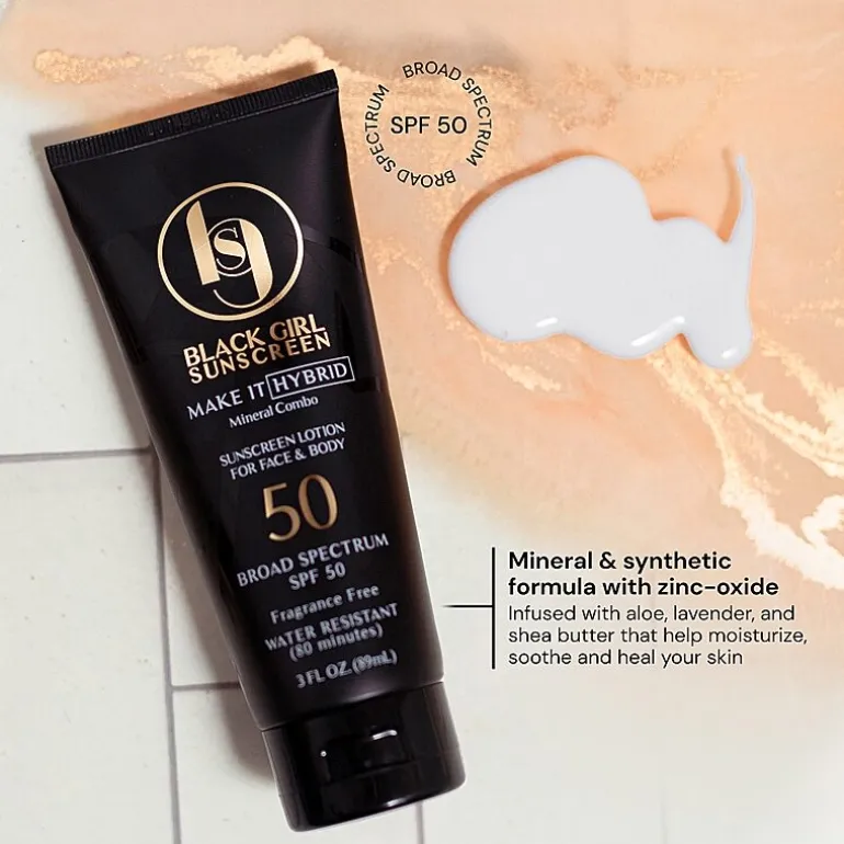 Black Girl Sunscreen Make It Hybrid Zinc And Lavender Sunscreen Spf50