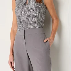 Black Label by Evan-Picone Crepe Womens Classic Fit Straight Suit Pant