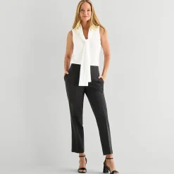 Black Label by Evan-Picone Crepe Womens Classic Fit Straight Suit Pant