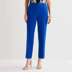 Black Label by Evan-Picone Crepe Womens Classic Fit Straight Suit Pant