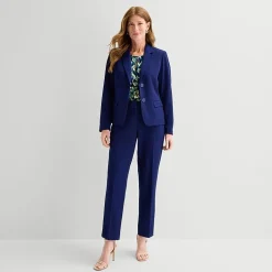 Black Label by Evan-Picone Crepe Womens Classic Fit Straight Suit Pant