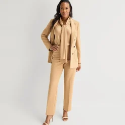 Black Label by Evan-Picone Womens Classic Fit Straight Suit Pant