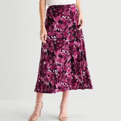 Black Label by Evan-Picone Womens High Rise Maxi Skirt