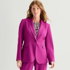 Black Label by Evan-Picone Womens Classic Fit Suit Jacket