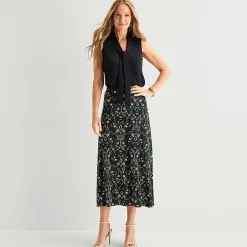 Black Label by Evan-Picone Womens Maxi Skirt