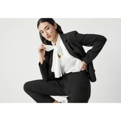 Black Label by Evan-Picone Womens Classic Fit Suit Jacket