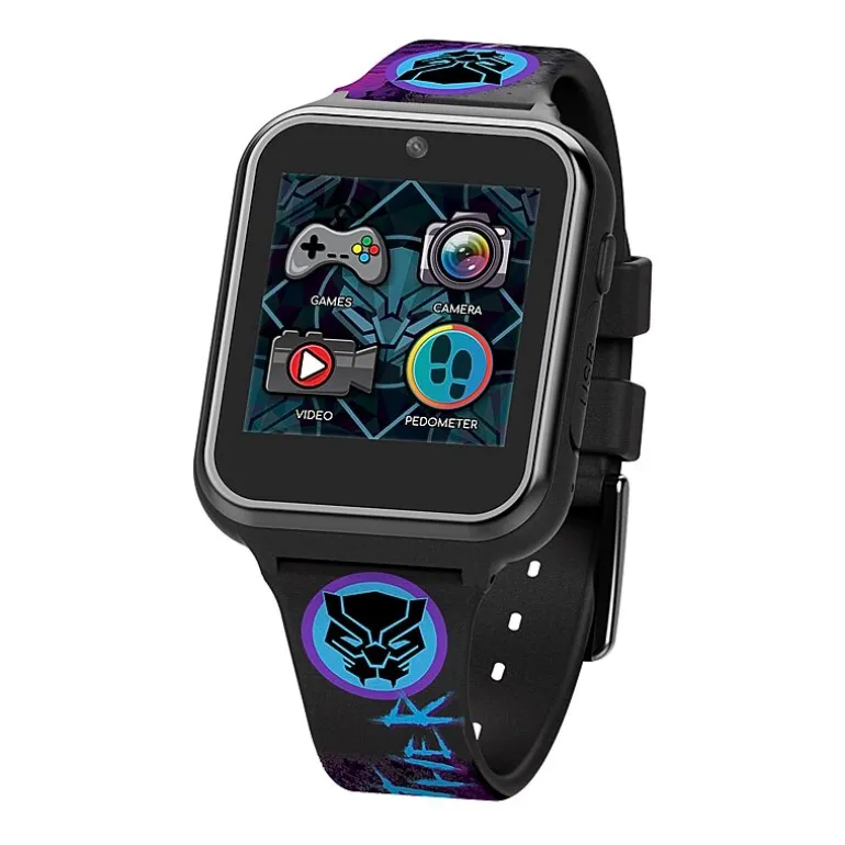 Black Panther Marvel Boys Black Smart Watch Avg4608jc