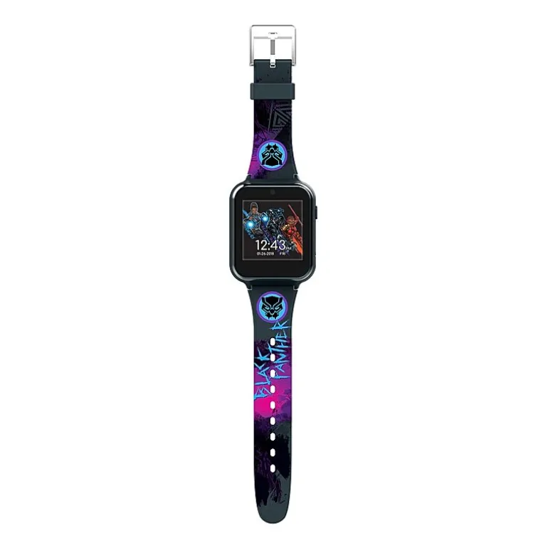 Black Panther Marvel Boys Black Smart Watch Avg4608jc