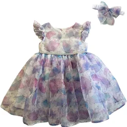 Blueberi Boulevard Baby Girls Short Sleeve A-Line Dress
