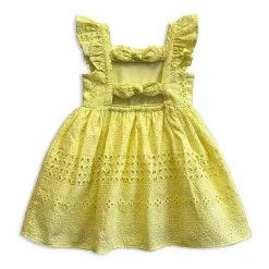 Blueberi Boulevard Baby Girls Eyelet Sleeveless A-Line Dress
