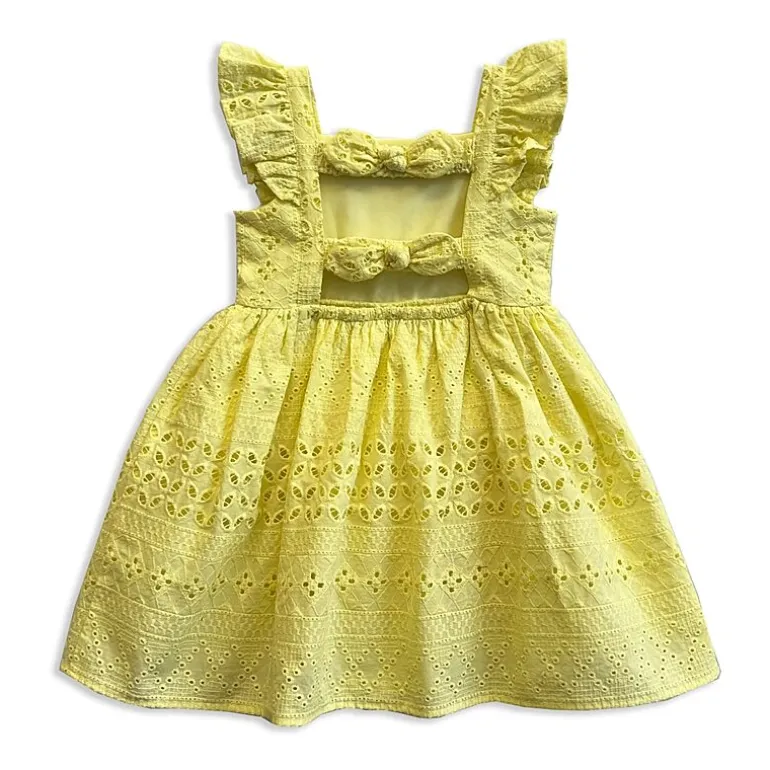 Blueberi Boulevard Baby Girls Eyelet Sleeveless A-Line Dress