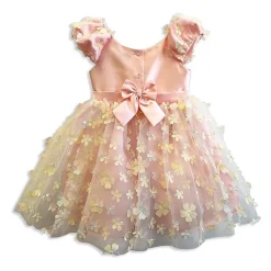 Blueberi Boulevard Baby Girls Short Sleeve Puffed A-Line Dress