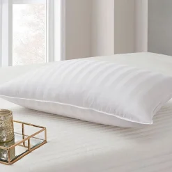 Blue Ridge Home Fashions 350 Thread Count Damask Stripe White Down Pillow