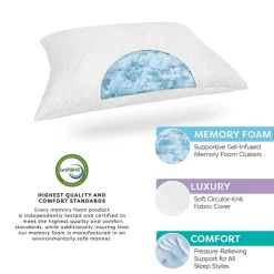 Bodipedic Home Custom Comfort Memory Foam Cluster Pillow