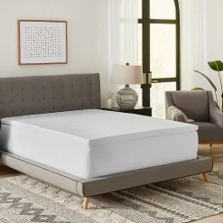 Bodipedic Home 2-Inch Gel-Infused Memory Foam Mattress Topper With Circular-Knit Cover