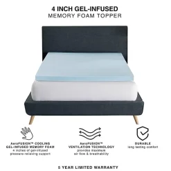 Bodipedic™ Home 4 Inch Gel Memory Foam Topper