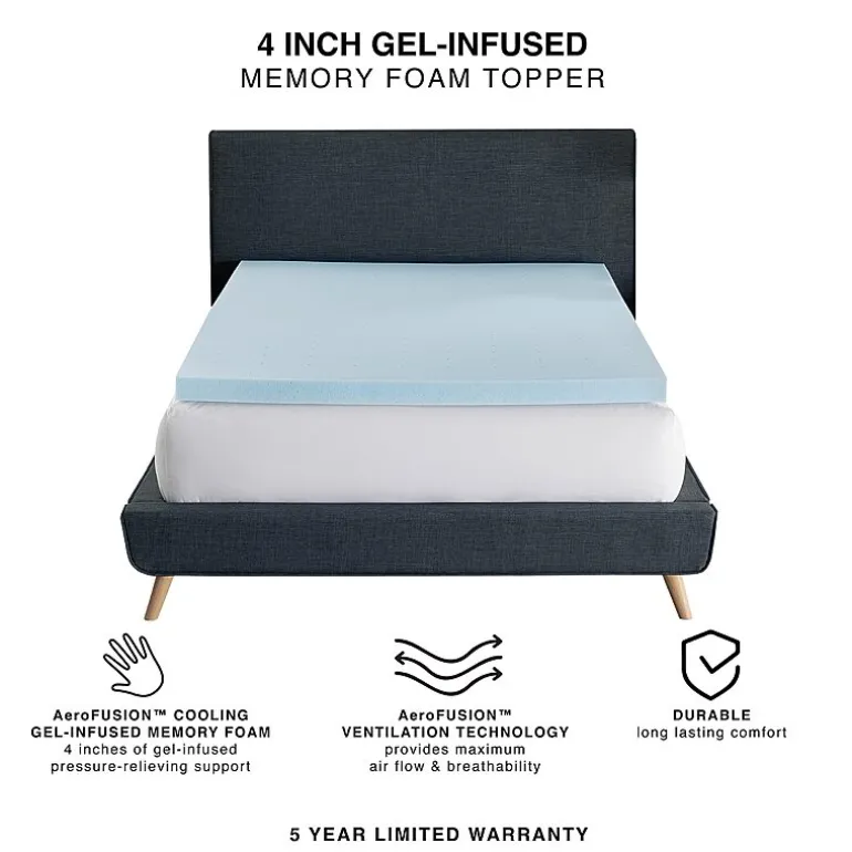 Bodipedic™ Home 4 Inch Gel Memory Foam Topper