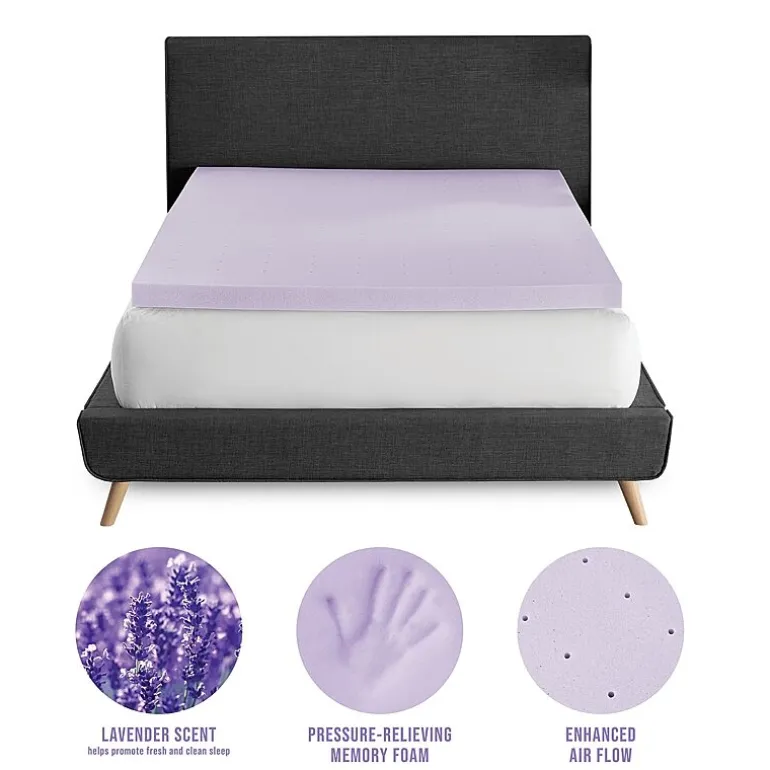 Bodipedic Home 3-Inch Lavender Infused Memory Foam Mattress Topper