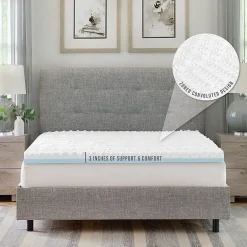Bodipedic Home 3-Inch Reversible Dual Sided Memory Foam Mattress Topper