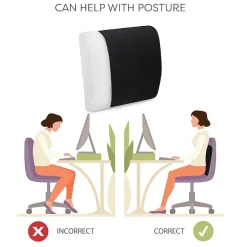 Bodipedic Home Lumbar Support Memory Foam Accessory Pillow