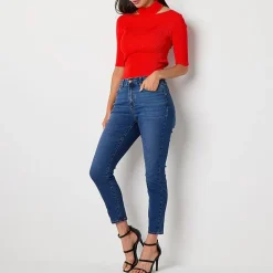 Bold Elements Womens High Rise Skinny Fit Jean