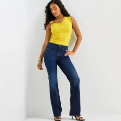 Bold Elements Womens High Rise Bootcut Skinny Fit Jean