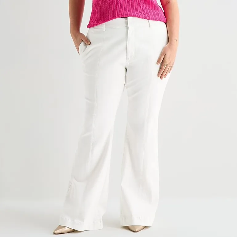 Bold Elements Womens Plus High Rise Flare Leg Jean