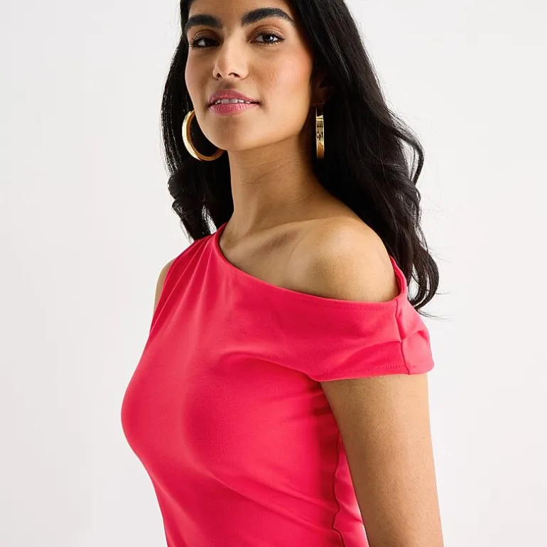 Bold Elements Womens Short Sleeve Midi Bodycon Dress